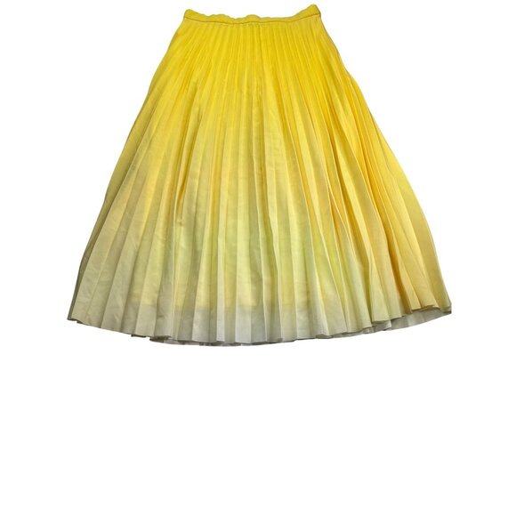 Zara Trf Collection Yellow Ombre Pleated Midi Skirt Size S A-Line - Picture 3 of 6